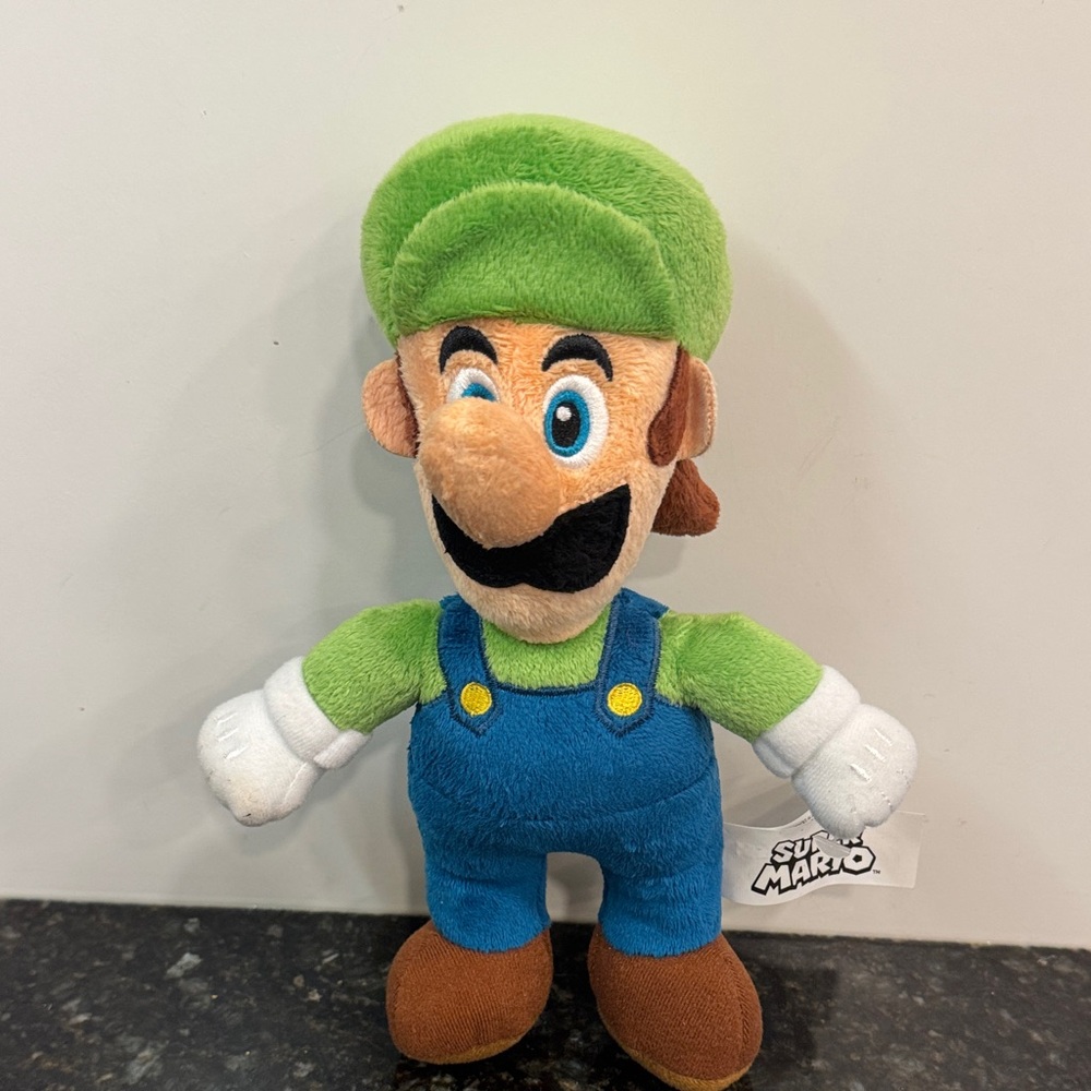 Luigi Super Mario Bros Sanei Plush 10” All Star Toy Doll -Nintendo